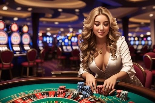 Live baccarat table with dealer and multiple camera angles on lambo77 login